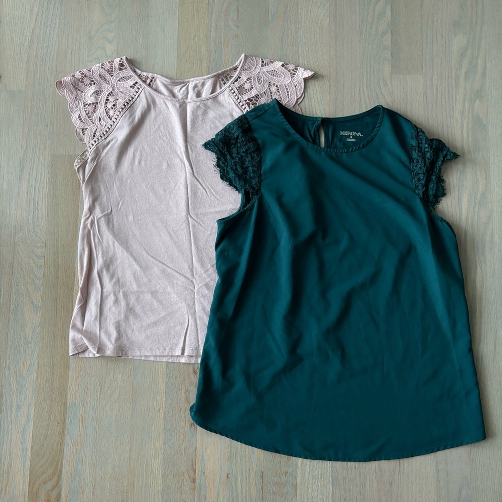 Bundle Loft + Merona Cap Sleeve Shirts Small